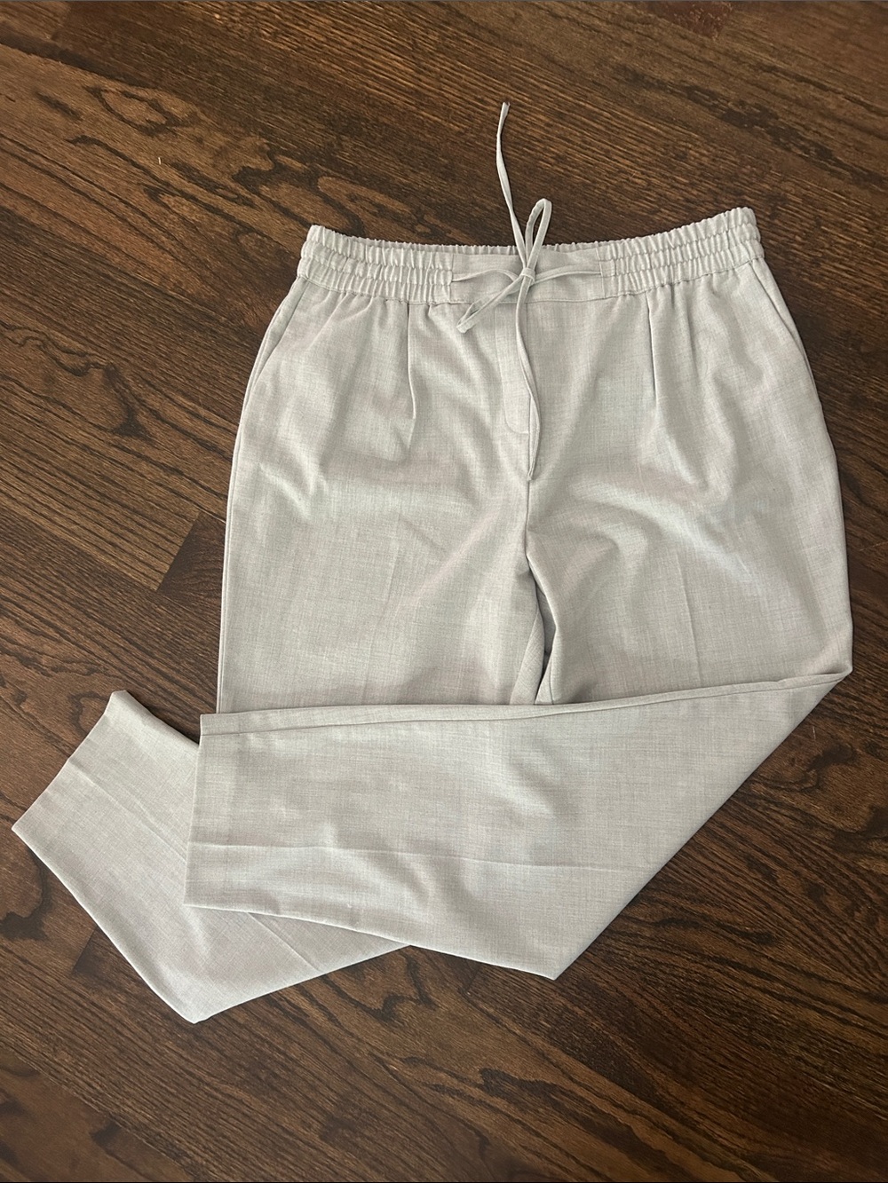 ALFANI Woman’s Light Gray Drawstring Dress Pants Medium